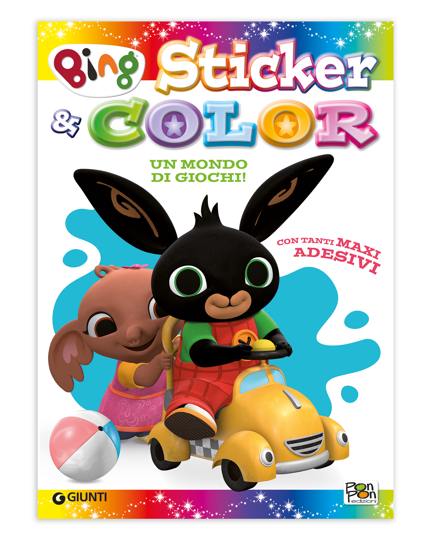 immagine di copertina del titolo Sticker & Color Un mondo di giochi - Bing
